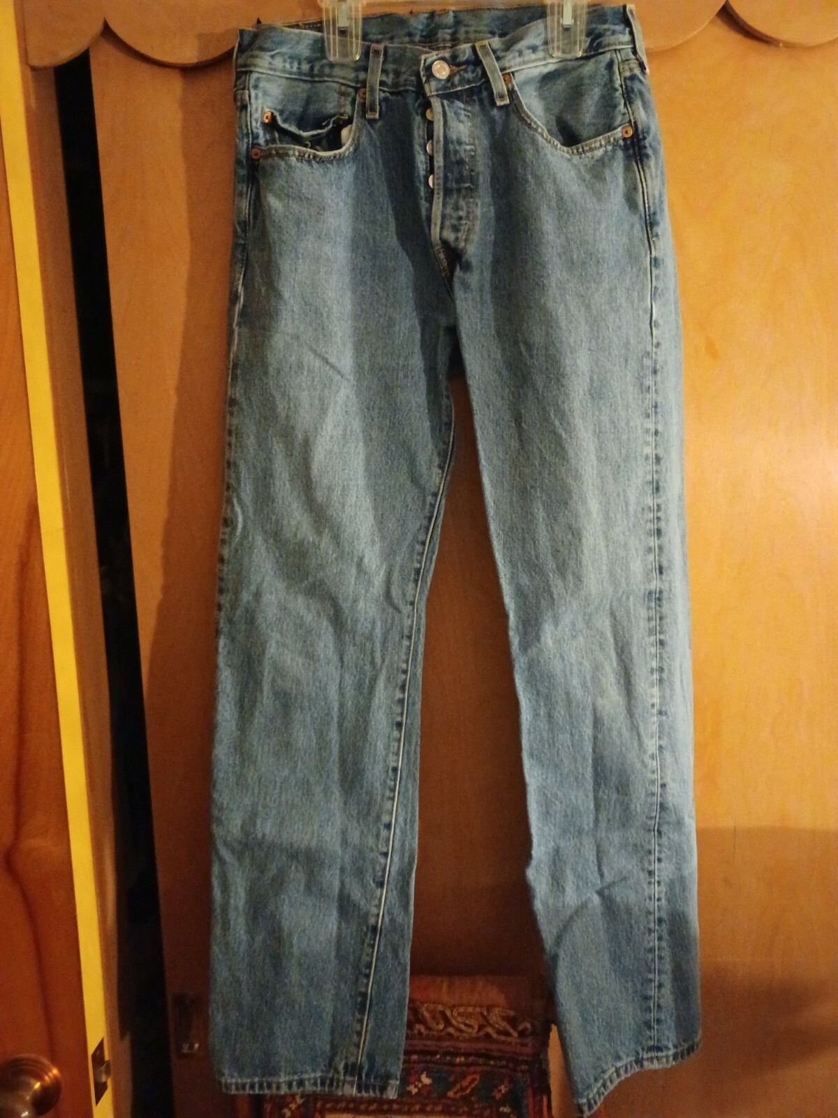 VTG 90s LEVI’S 501XX Jeans Size 31 x 31.5 baby blue super nice 00501-0193