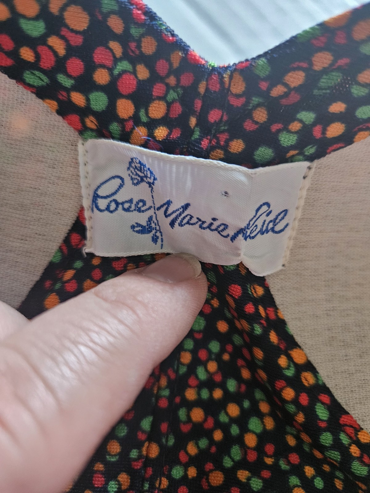 Vtg 60s Rose Marie Reid Polka Dot Swimsuit One Piece Bullet Bra Union Made Small
