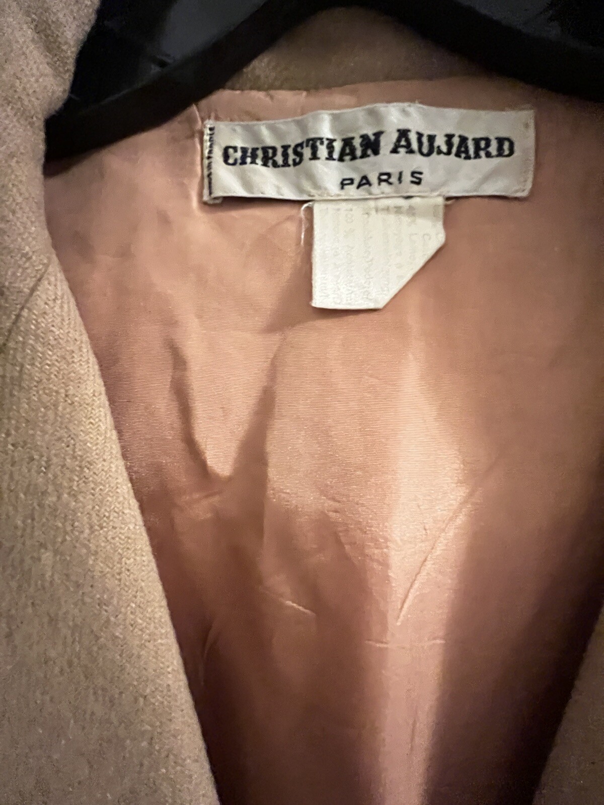 Vintage Christian Aujard Chesterfield Coat Womens Size Small Cashmere/Wool ‘70s
