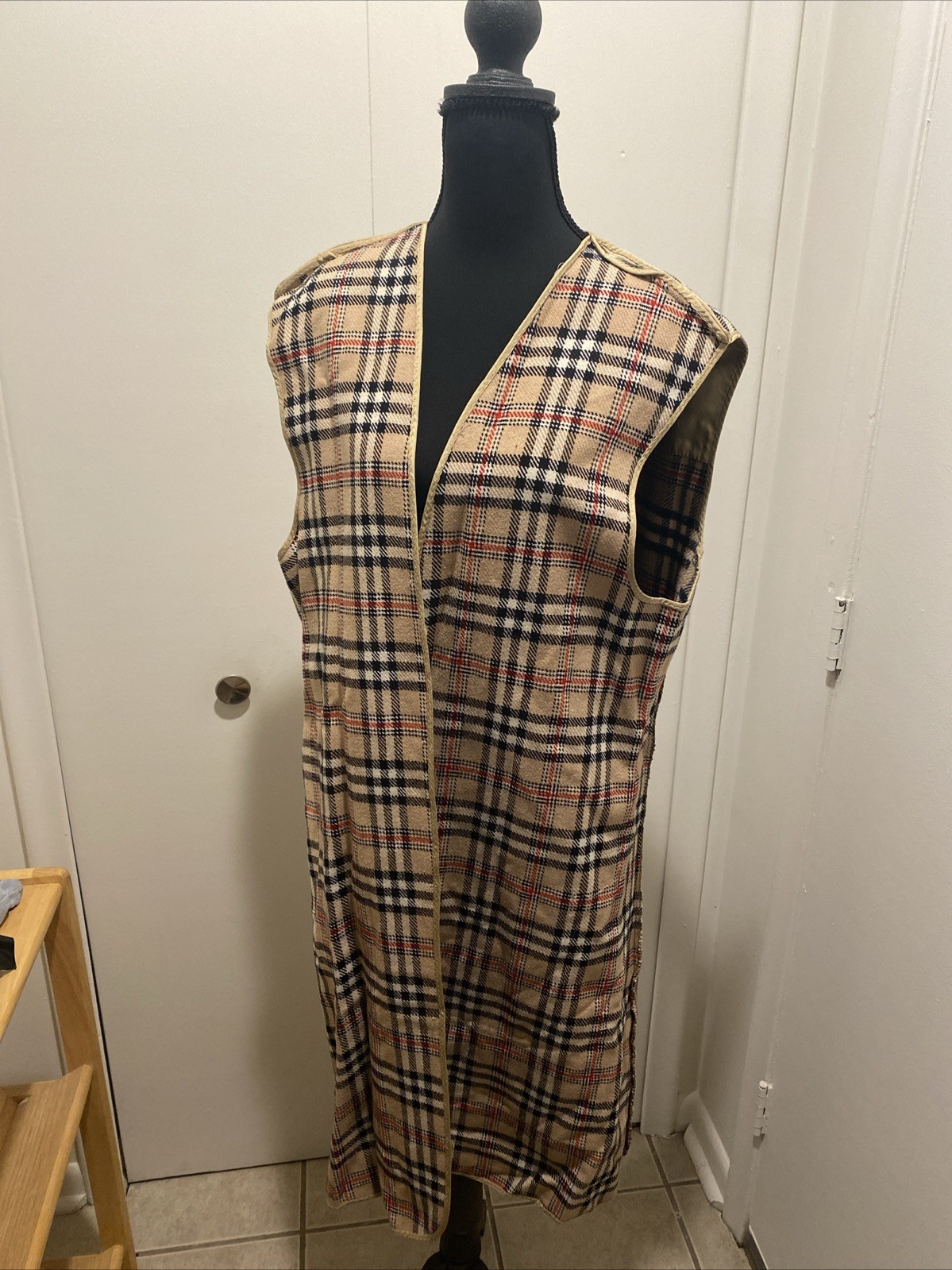 VTG Europe Craft Exclusive Import Long Vest Sack Material Inner Pocket Unique