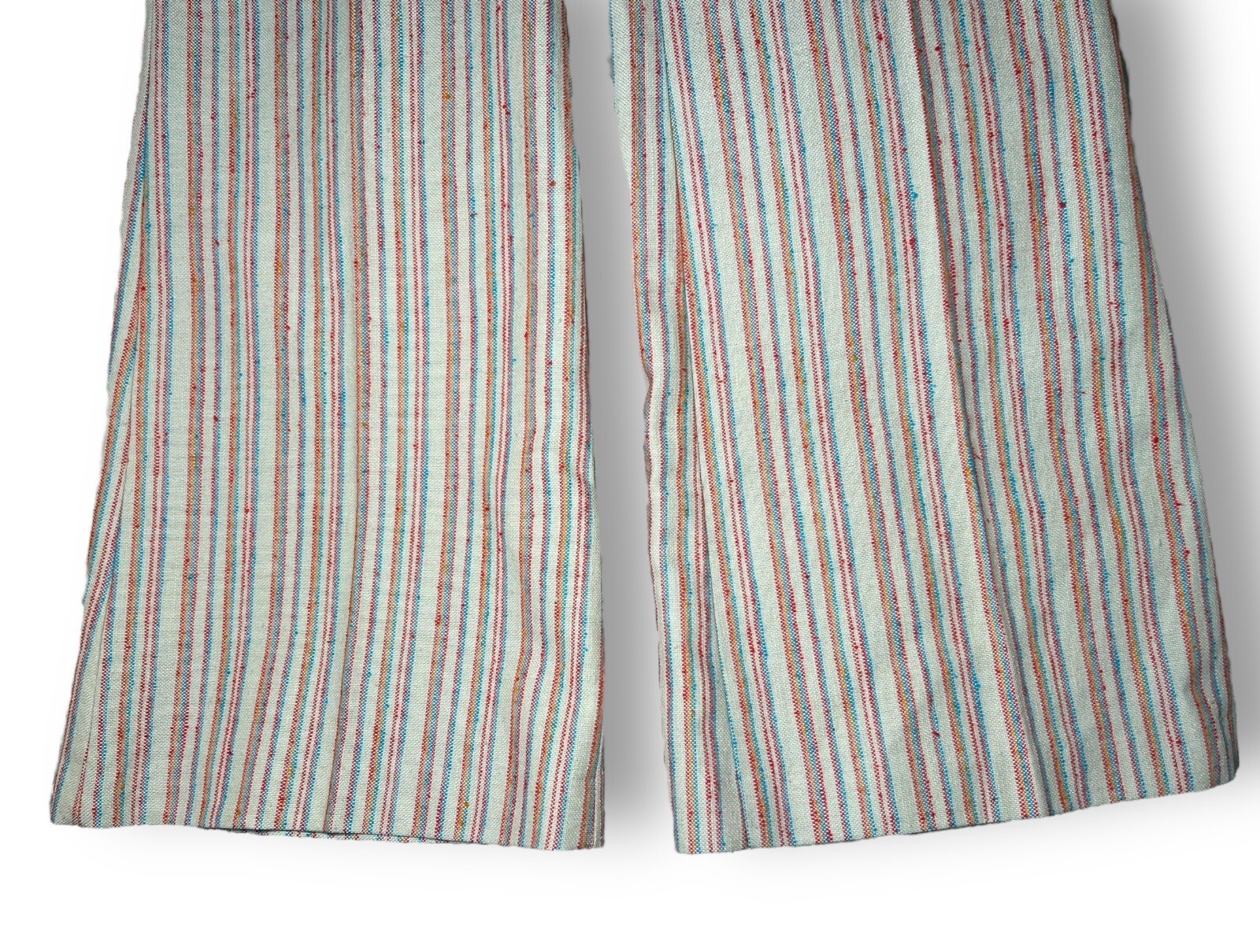 Deadstock Vtg 1970s UFO Vertical Stripe Bell Bottoms Flares Nappy Pants 28×30
