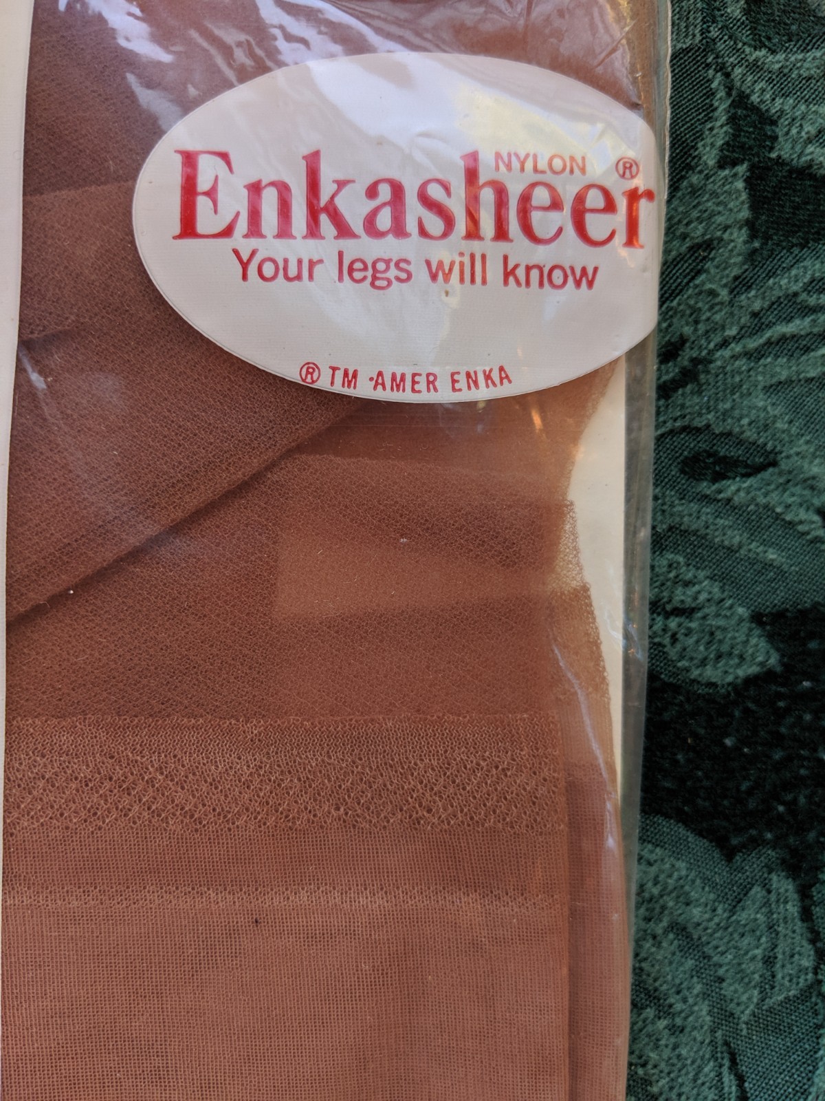 Vintage Thigh High Stockings Seamless 1pr Nylons Enkasheer #3