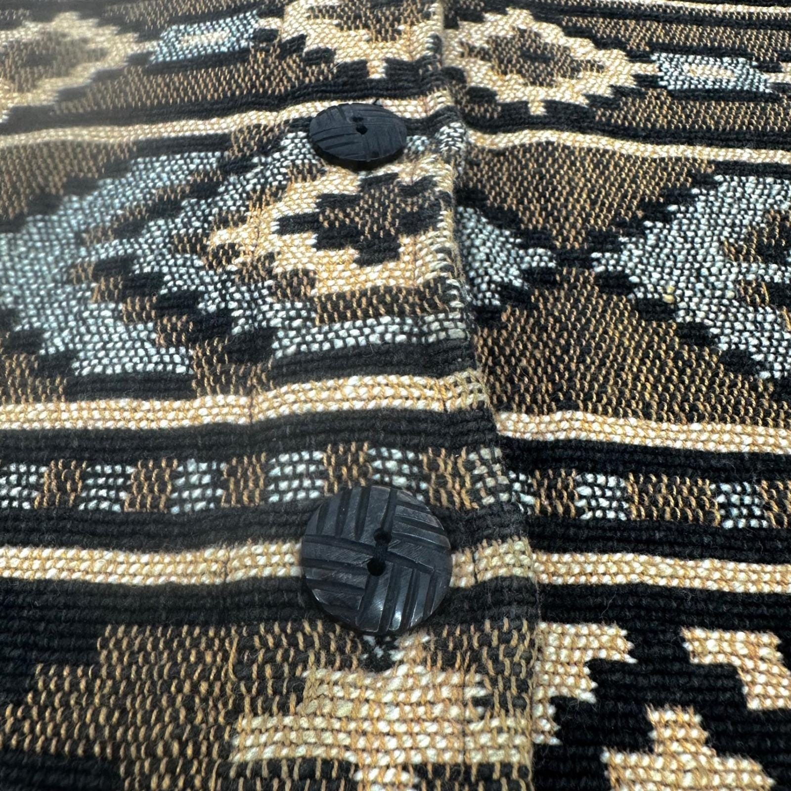 Vtg 90s Chico’s Design Jacket Sz 2 (L/XL) Cotton Tapestry Southwestern Geometric