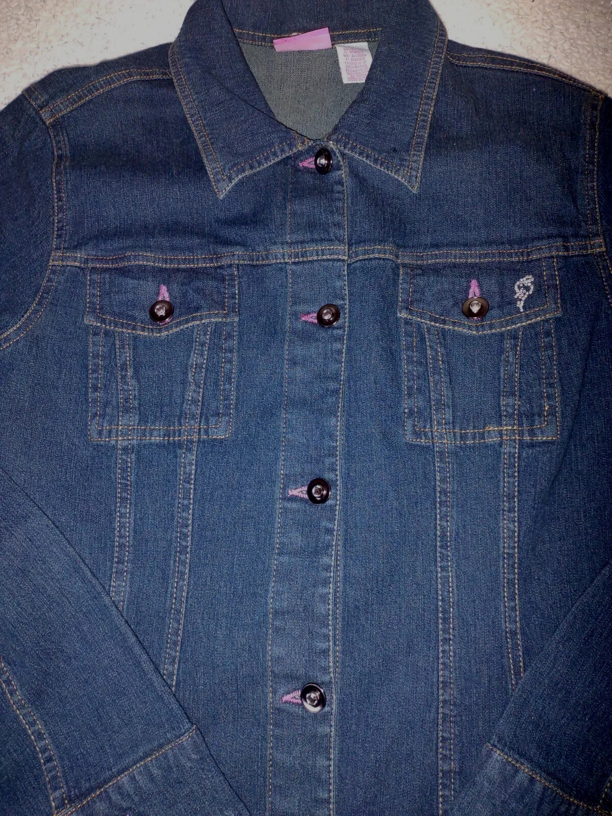 Vintage Classic Cappagallo Denim Jacket Blue Jean Button Down Women’s SZ L