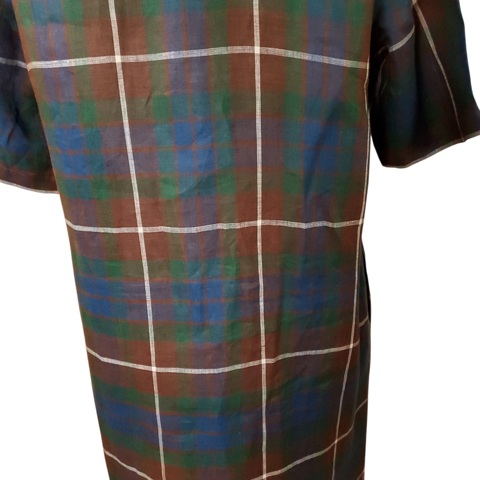Vintage Scotch House Tartan Plaid Shirt Dress Old Money Preppy Academia Retro M