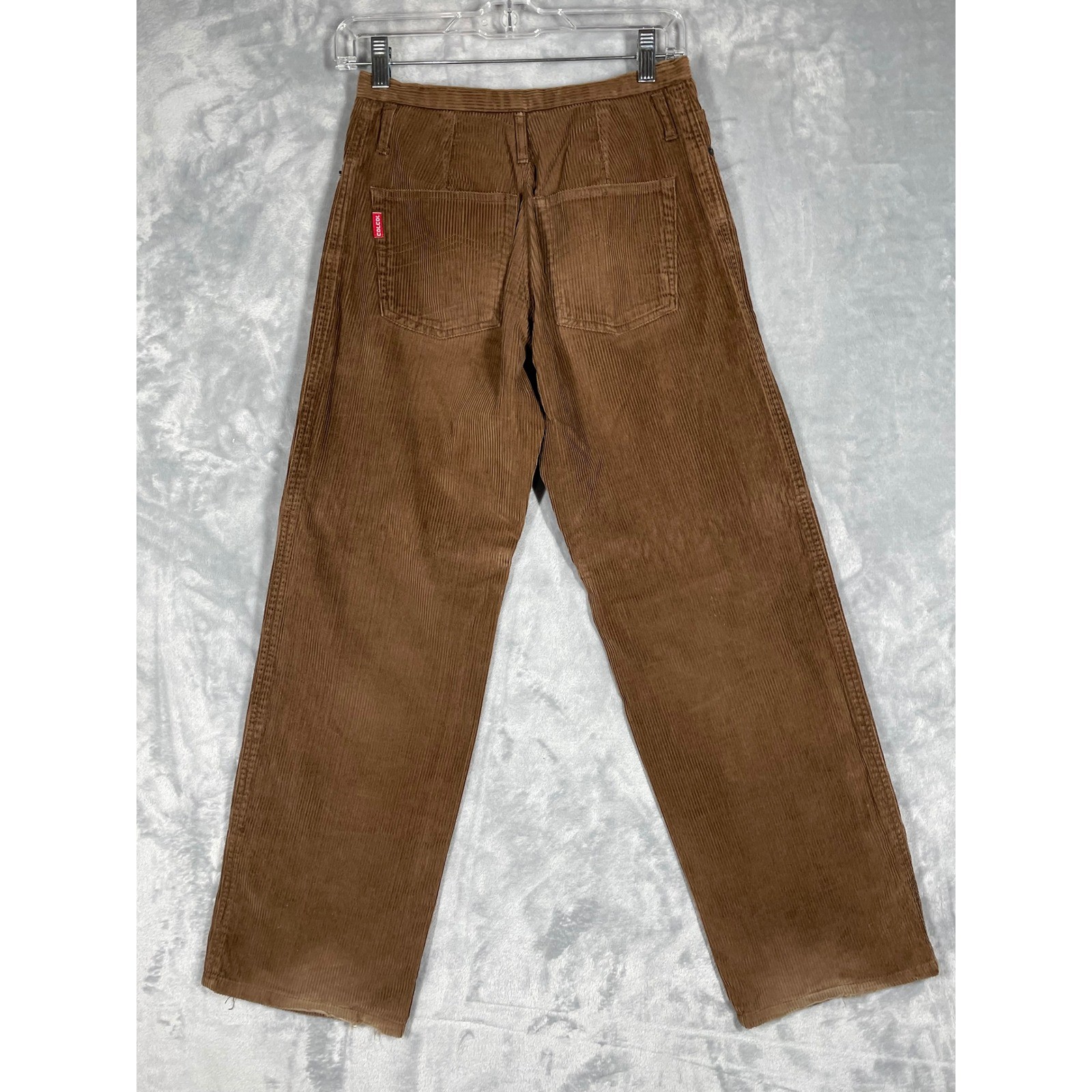 Vintage Joujou Brown Wide Wale Corduroy Button Fly Straight Leg Pants 3/4 52-274