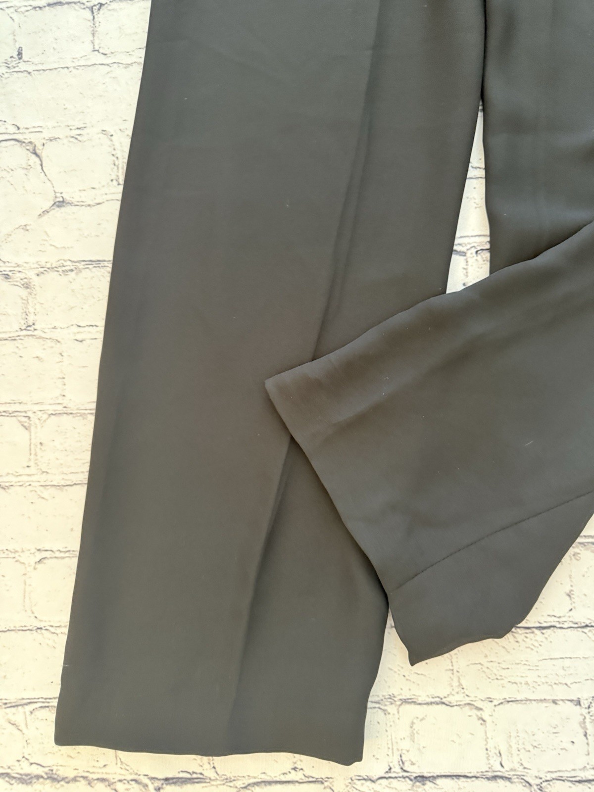 Rare Vintage Malbe Womens Black Chiffon Pants Union Made Size Small Inseam 29″