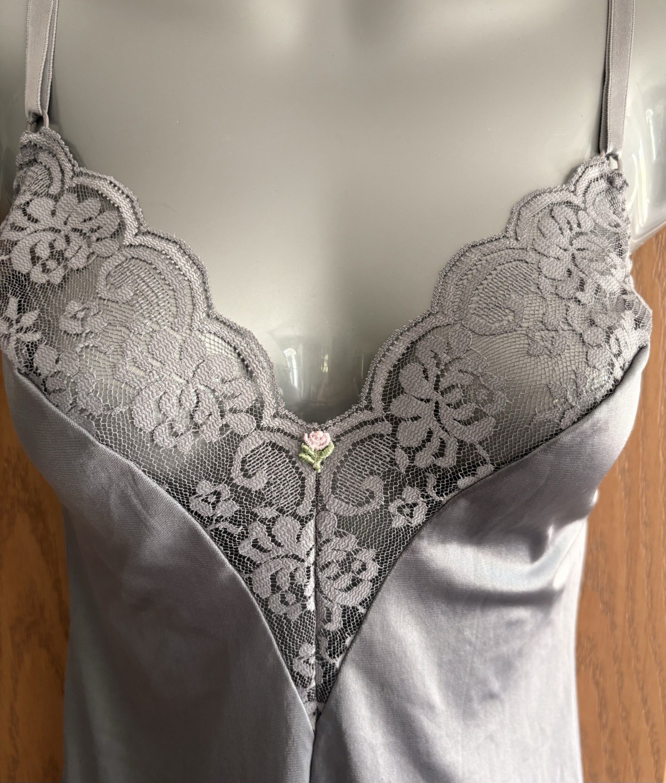 Vintage Chantilly Maidenform Lace Lingerie Teddy Snap Closure Union Label Sz 34