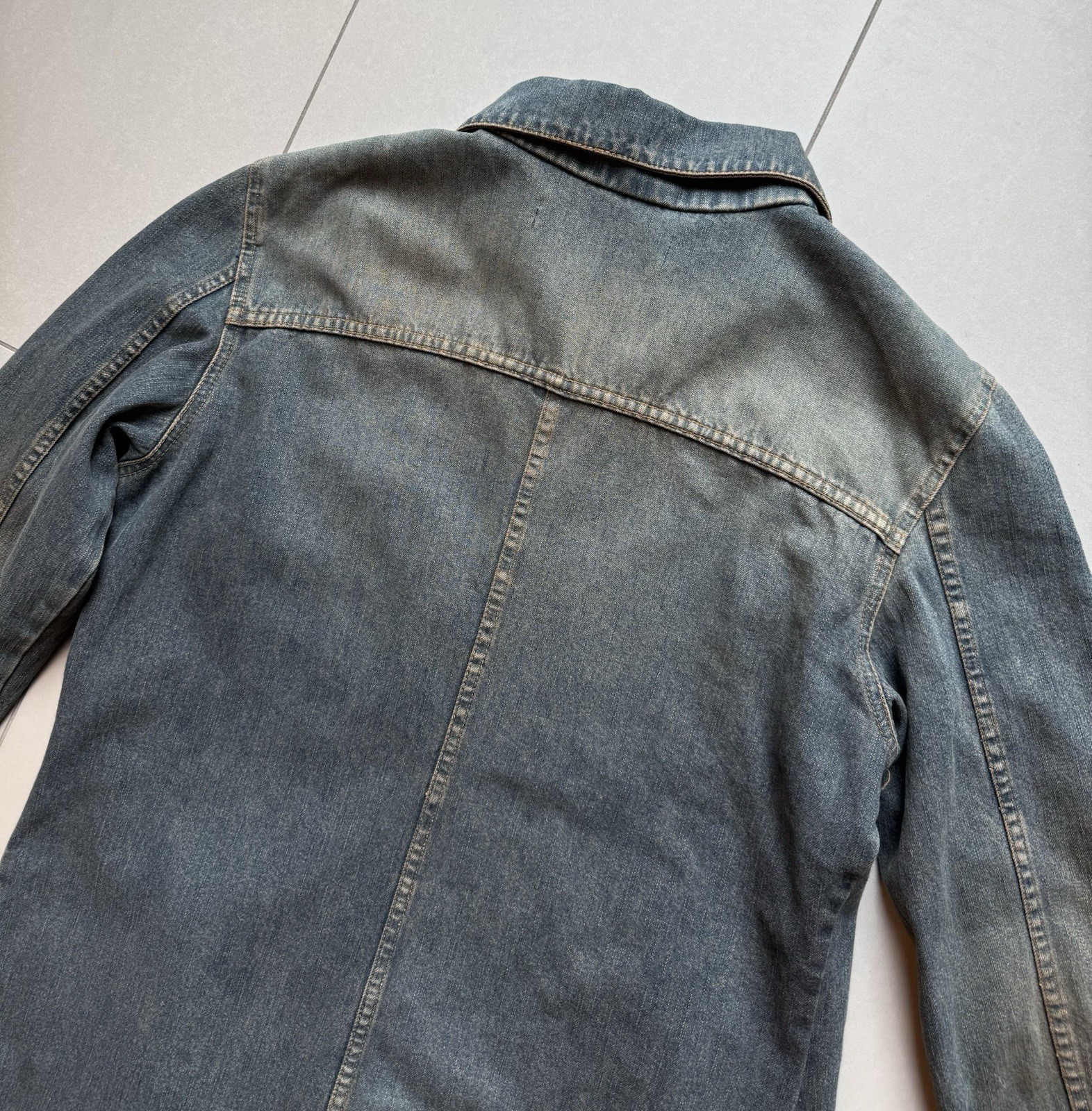 DDP Vintage 2000s Just Cavalli Womens Denim Long Jacket Washed y2k size 30/44
