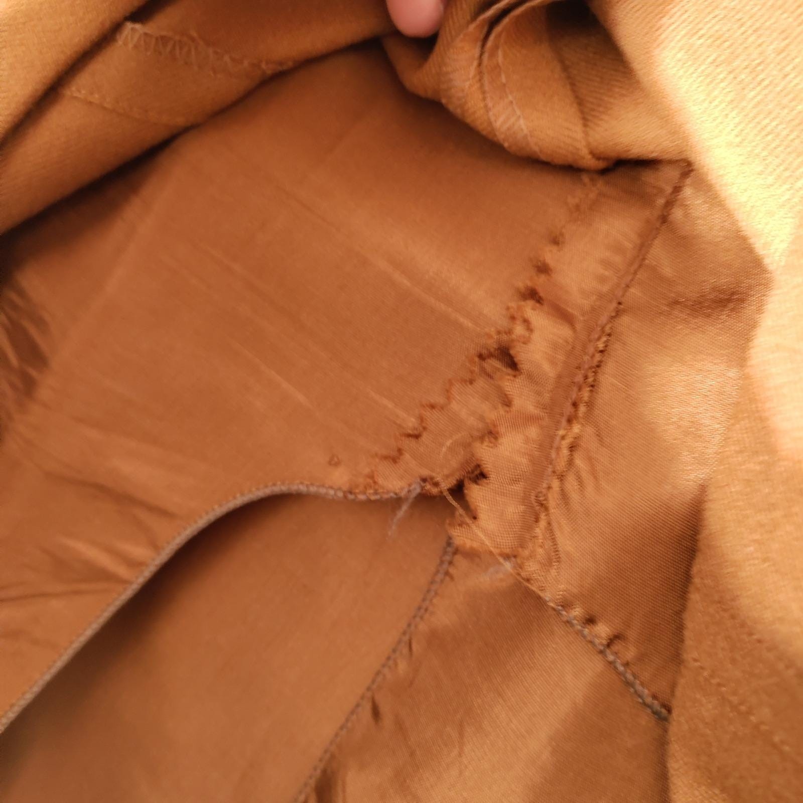 Mondi Vintage West Germany Pure Wool Pleated Skirt Camel Brown Sz 42 (31″ Waist)