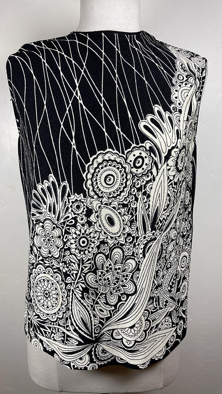 Vintage 1960’s Op Art print lurex blouse Fairfield