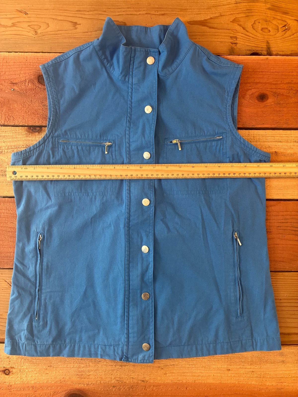 Vintage 90s Scandia Woods Utility Vest Women S Blue Cotton Gorpcore 1997