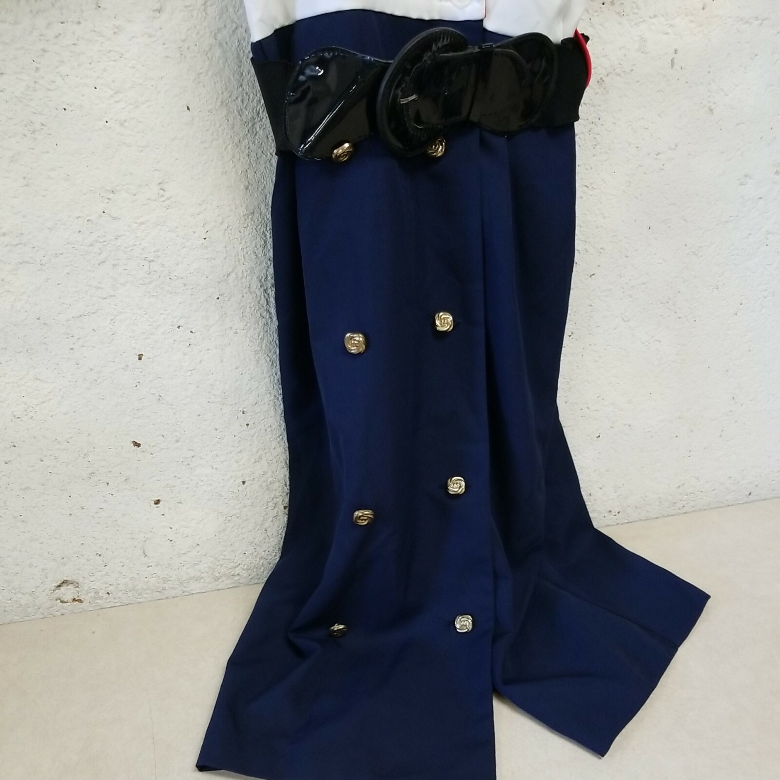 Vintage 1980’s Leni Leni Woman’s Dress / Skirt with Black Belt Flight Attendant