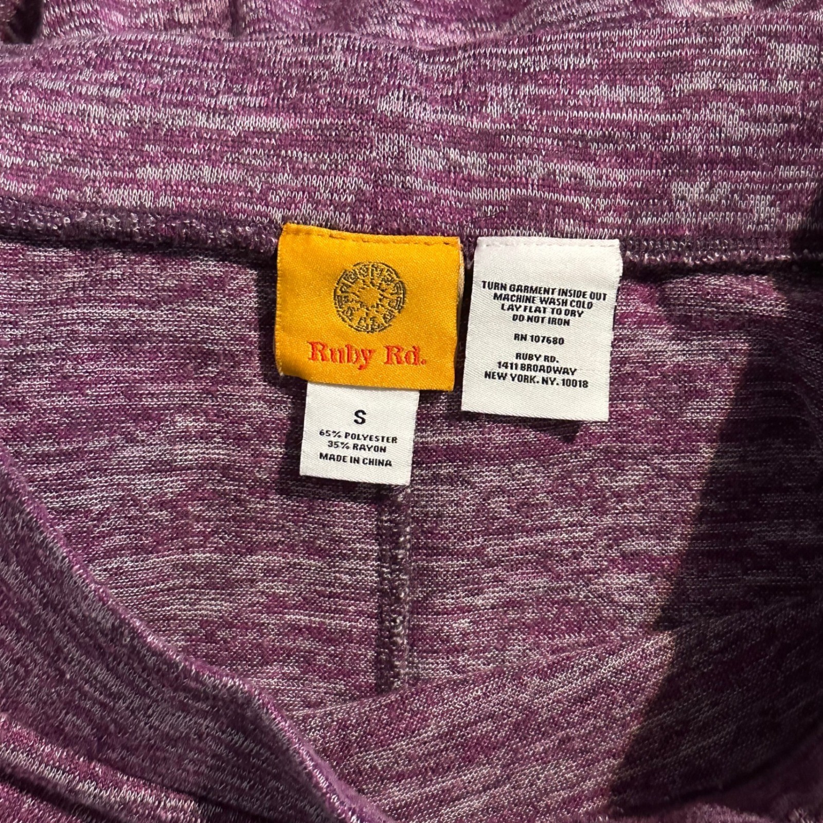 Ruby Rd Womens Handkerchief Hem Skirt Small Purple Knit Stretch Casual Boho