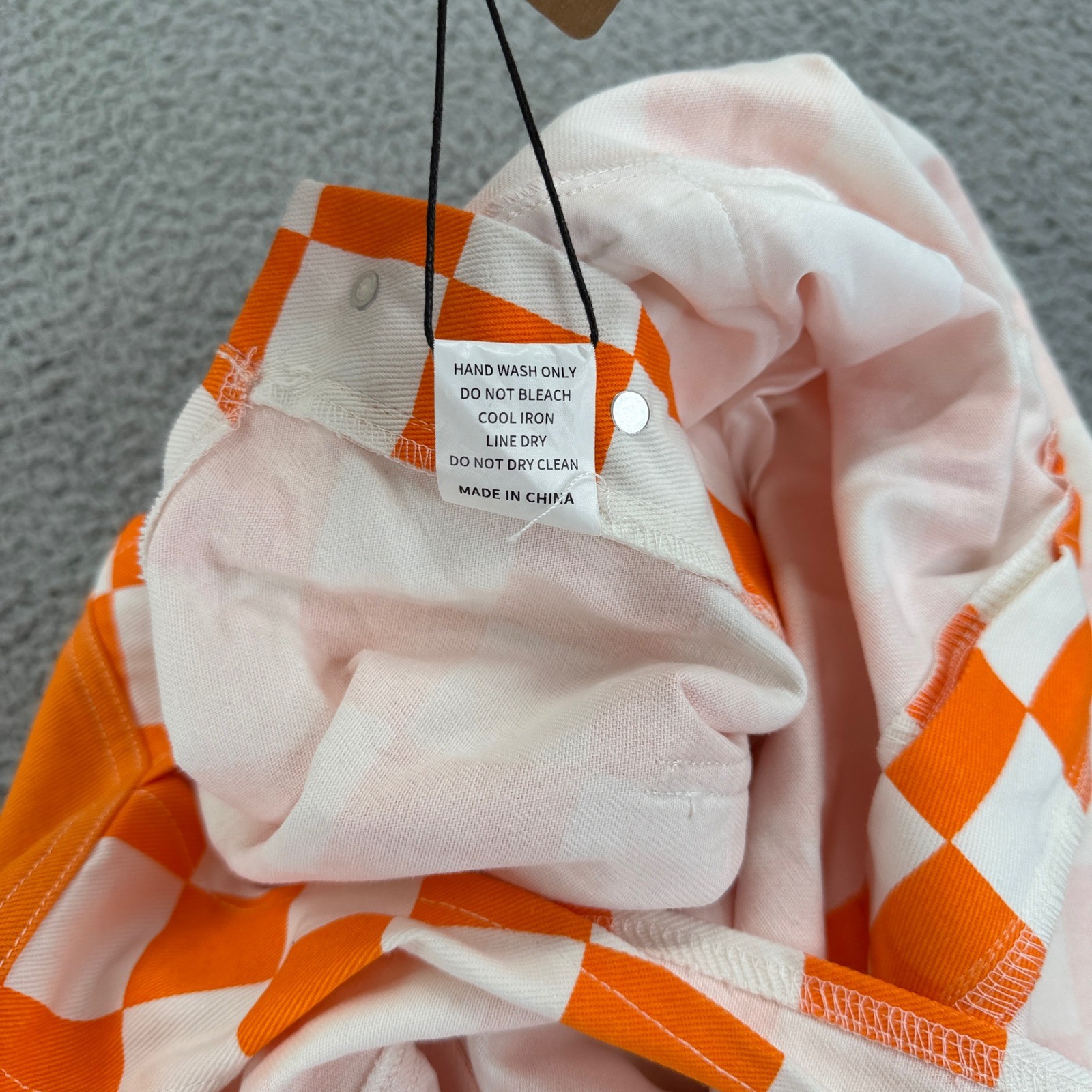 Giftdigger Orange White Overalls XL Checkerboard Bib Jumpsuit Tennessee Vols
