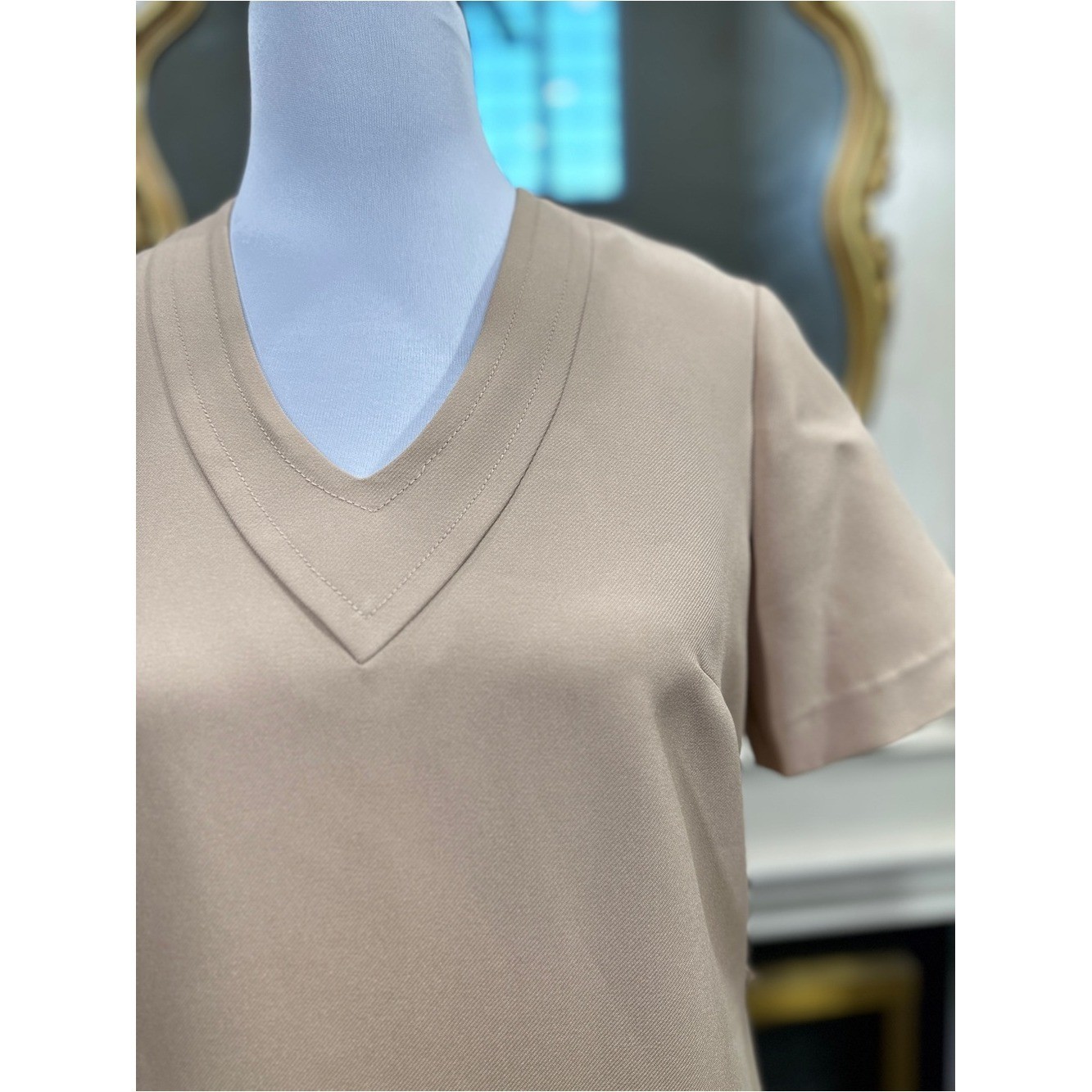 Jeanne Durrell Dress 14 Beige Vintage Mod Dark Academia Preppy Minimalist