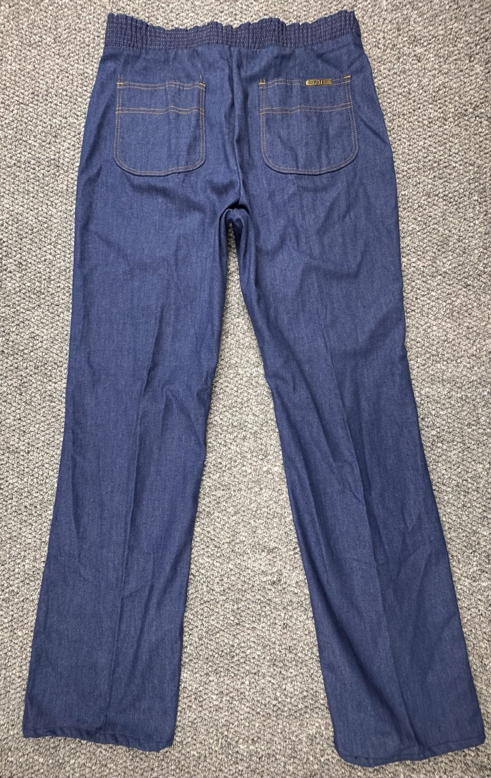 MINT VTG 70s Sears JTF High Rise Blue Denim Jeans Women’s 32×33 Flare Talon Zip