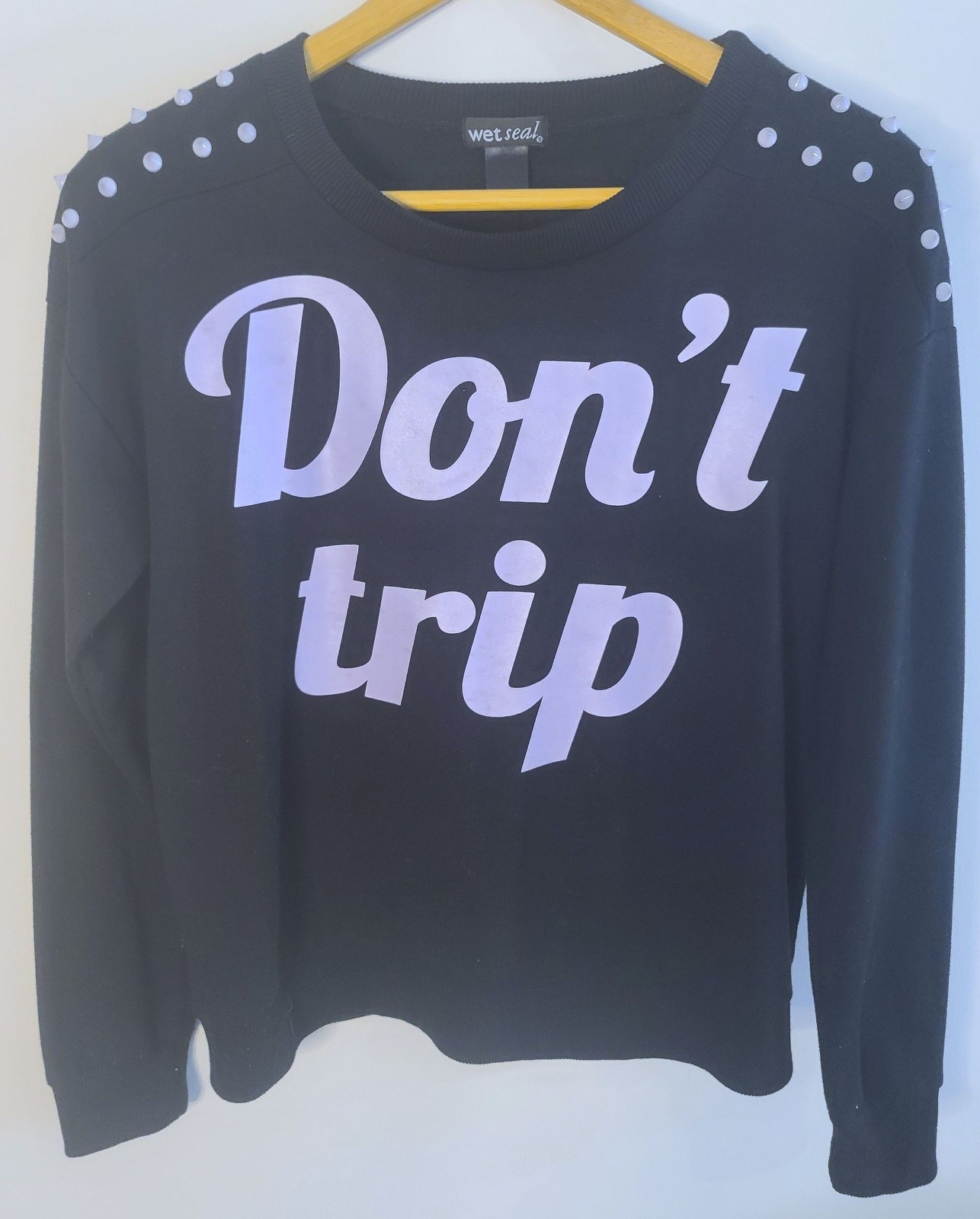 Vintage Y2K Wet Seal Dont Trip Studded Sweatshirt