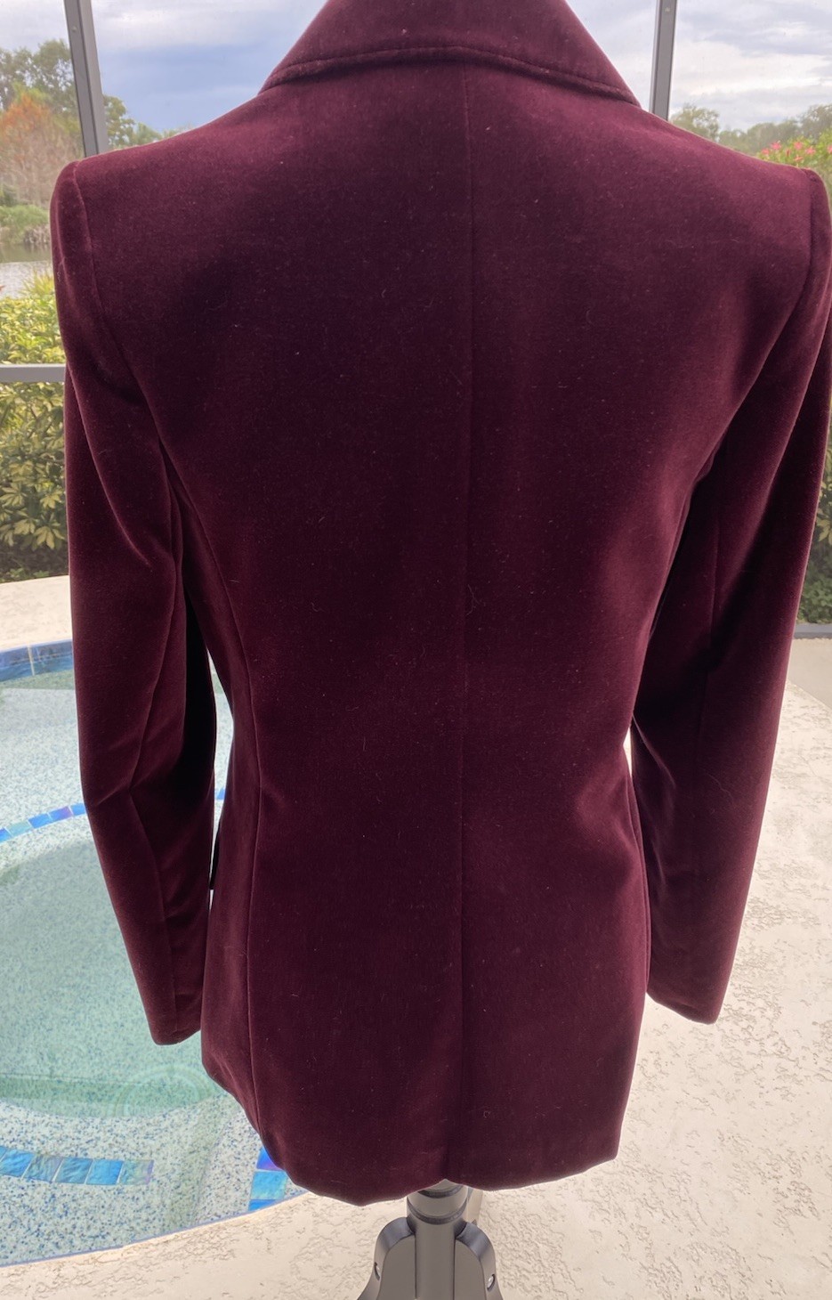 Sport Ease Fashions Velour Jacket Maroon Size 10 Style 8906T – 1960’s?