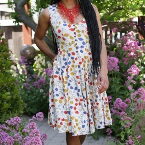Effie’s Heart Vacation Dress Flare Women S Wildflower Buttons Stretch Rockabilly