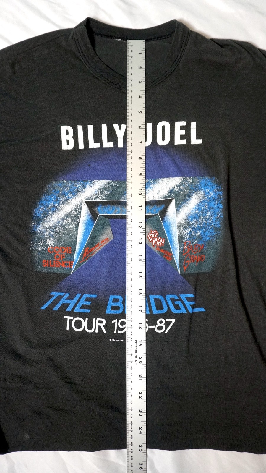 Vintage Billy Joel The Bridge Tour 1986-1987 Concert T-Shirt Size – Large
