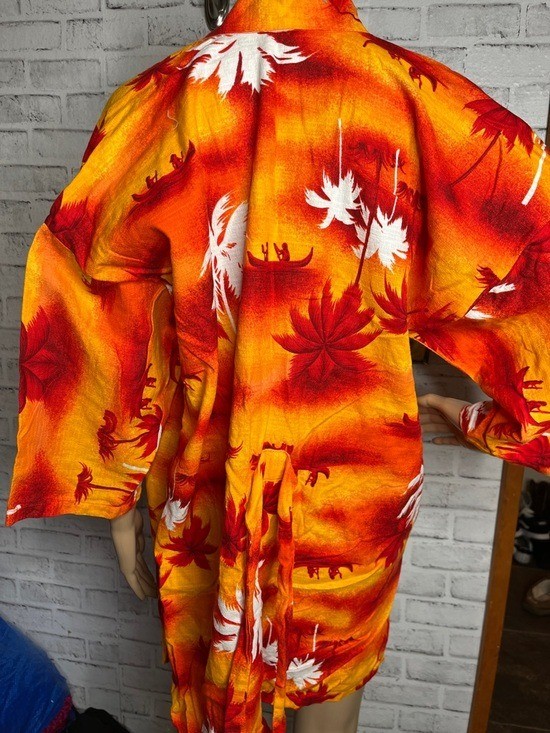 Vintage Hawaiian Hookano kimono short robe s or m