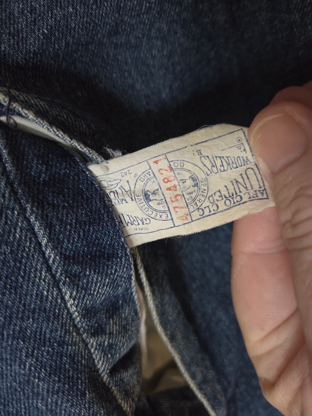 Vintage 1970s Carhartt Denim Sherpa Lined USA union made size 44
