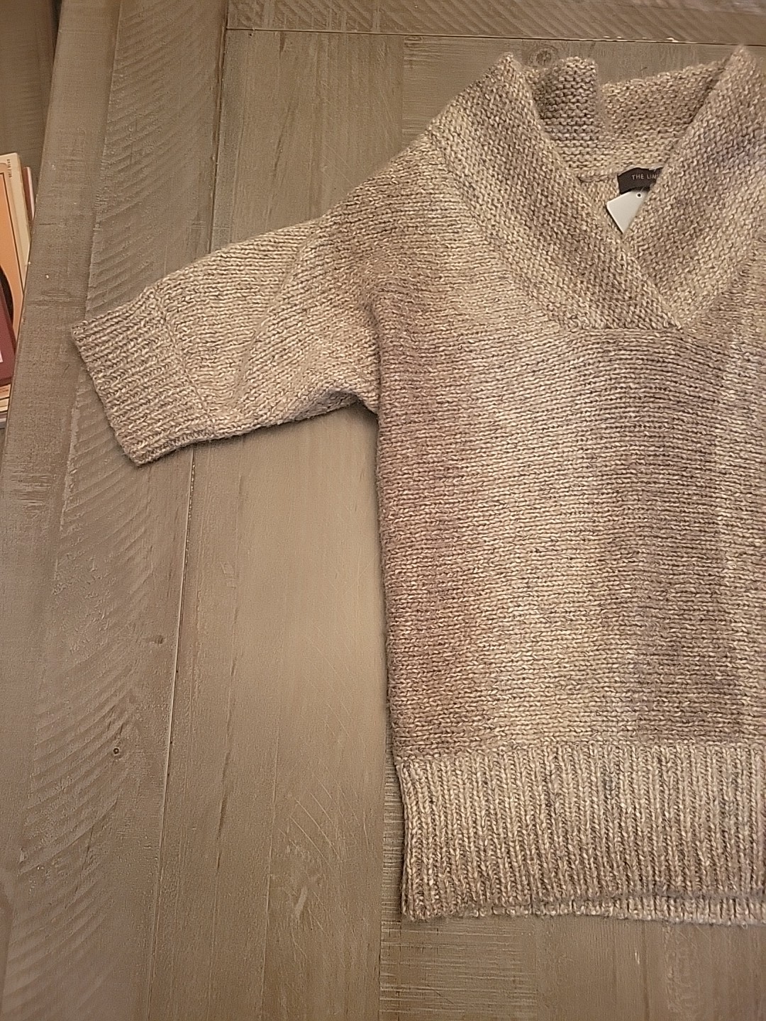 The Limited Sweater Shirt Brown Short Sleeve Crop Collar Soft Y2K Nwt