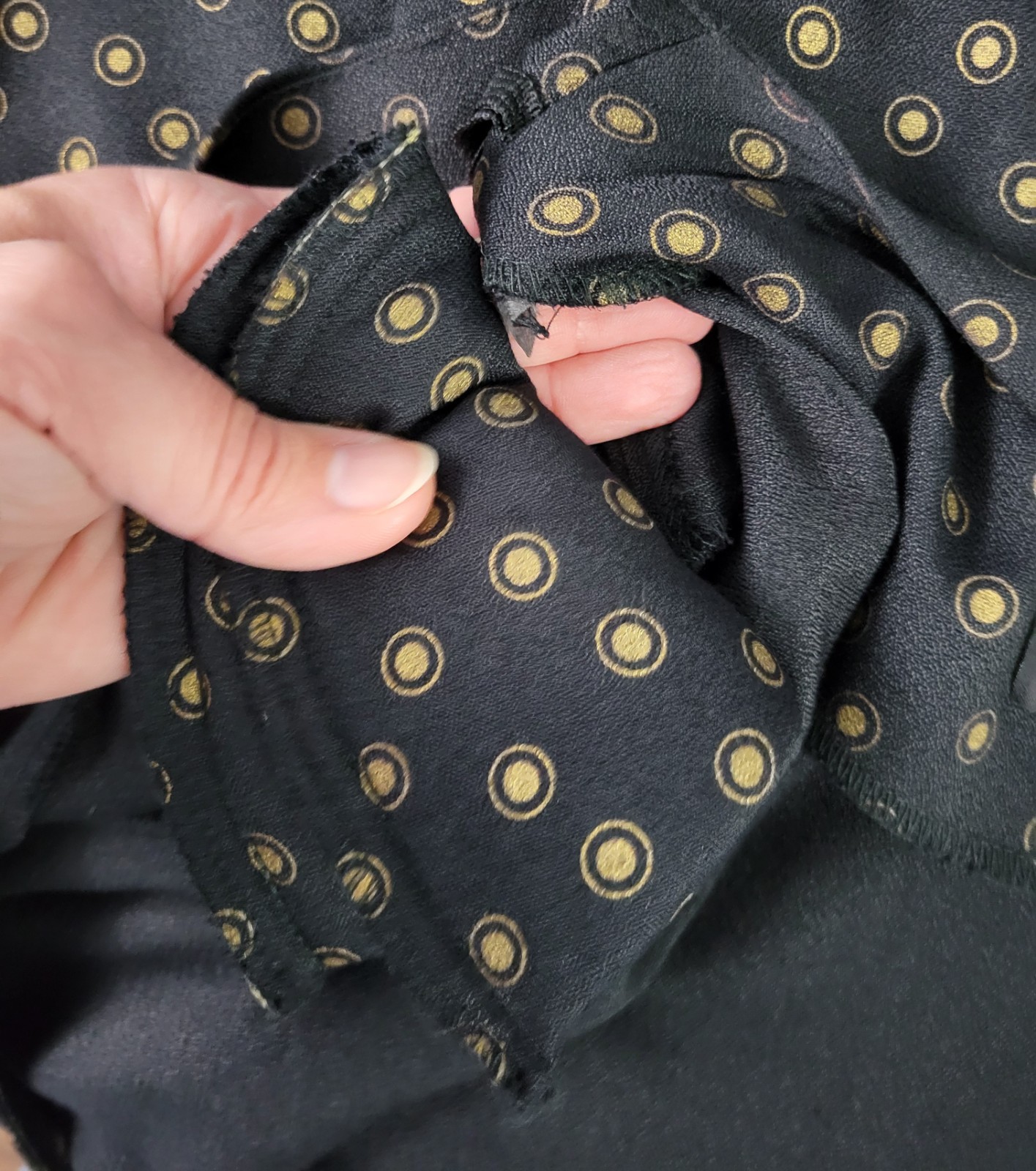 Vtg Whirlaway Frocks Black Sheath Dress w Gold Pattern, Belt & Dickey Size 14