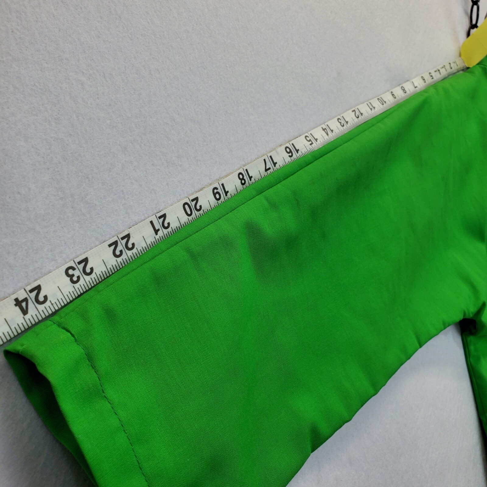 Vintage (Original Tags) GUMPS SF Lime Green Hostess Kaftan w/Frog Buttons Sz 8