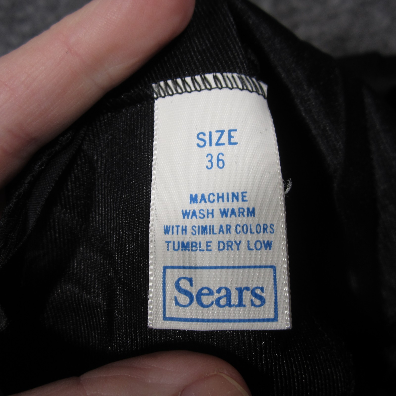 Vtg Sears Clip it Full Slip Size 36 Black Lace Trim Anti-Cling Lingerie USA NEW