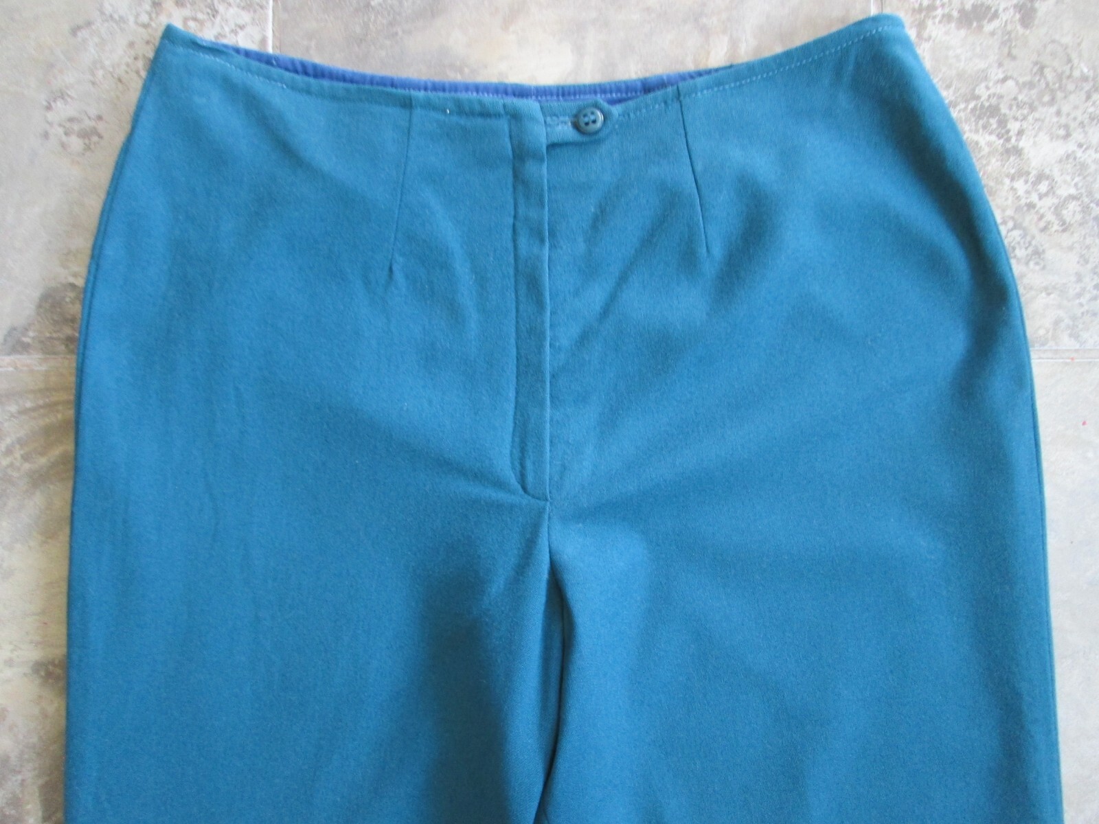 Vintage Young Pendleton Wool Pants 15-16 32×28 High Rise Virgin Wool Teal Blue
