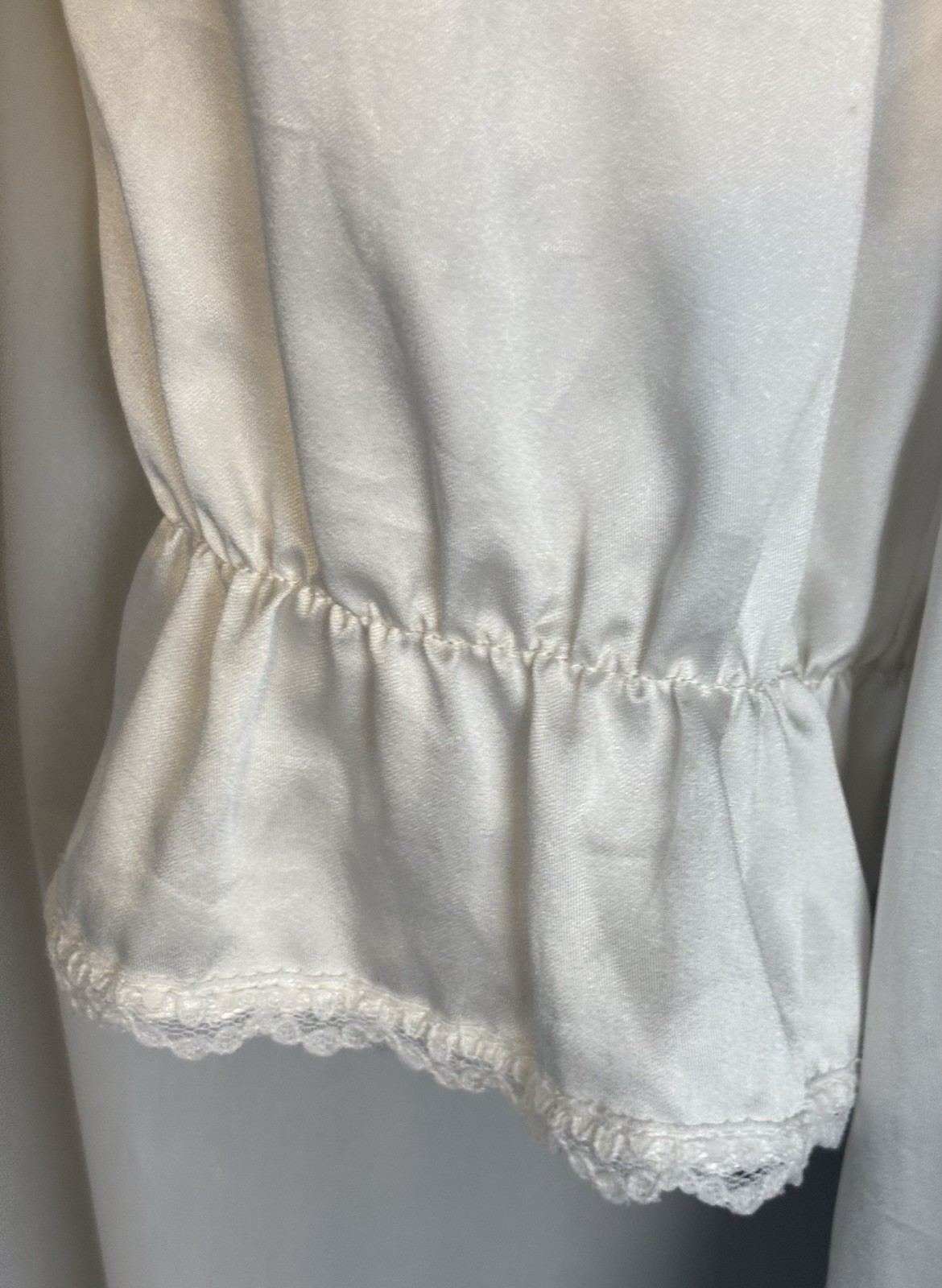 Vintage Barbizon Ivory Satin Lace Peignoir Set Gown & Robe 1950s Lingerie READ