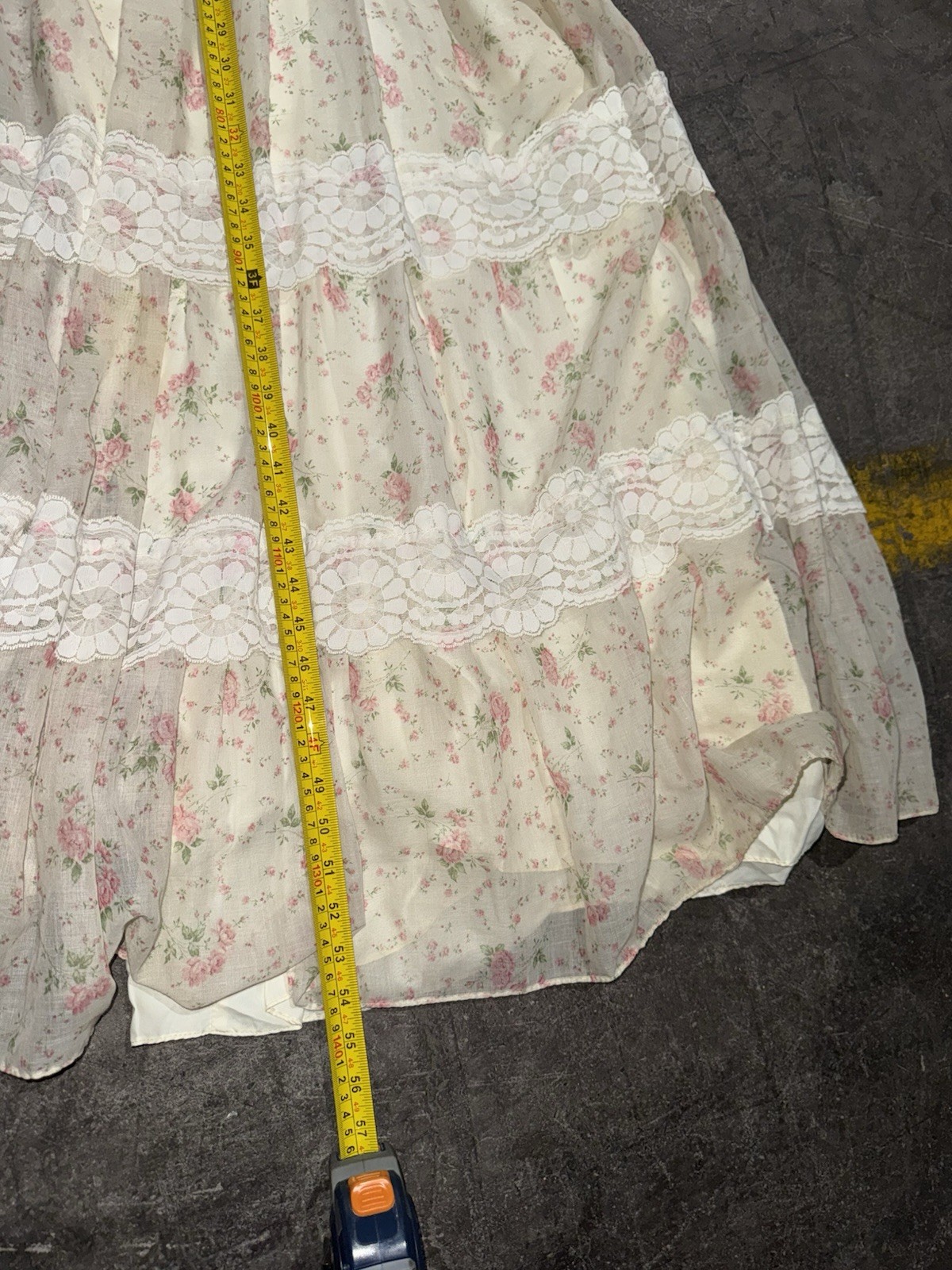 Vintage 60s 70s Boho Floral Peasant Victorian Cottage Core Prairie Dress XS