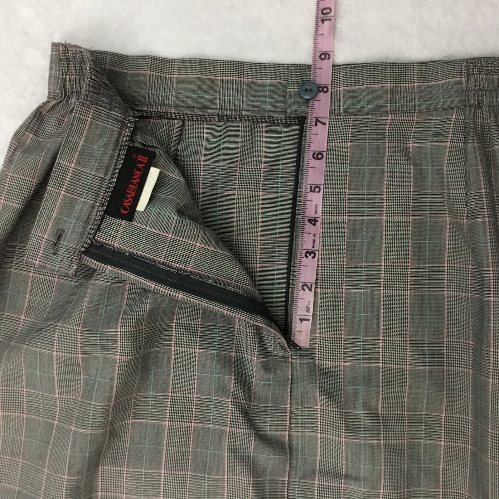 Vintage 80’s Casablanca II Union Made Plaid Checkered Skirt