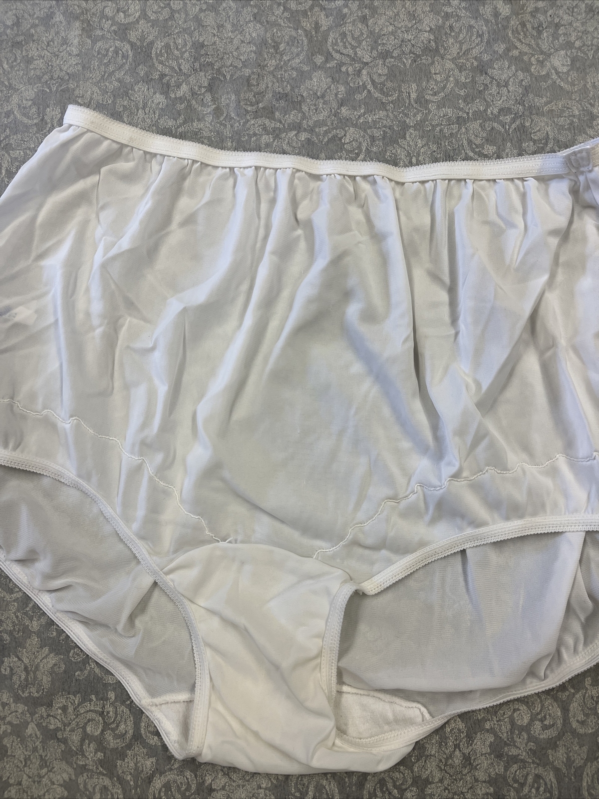Dixie Belle Vintage Sheer White Nylon Full Panty Panties 819 Size 12 Hips 50 1/2