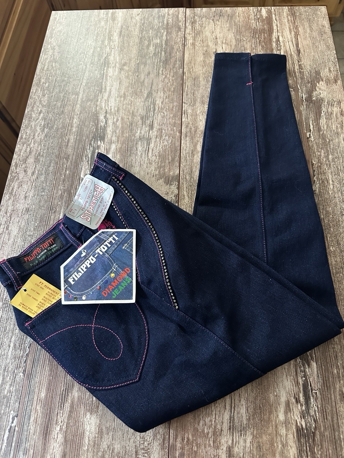 Vintage womens jeans Filippo-Totti high waisted NEW NWT size 3/4 Long