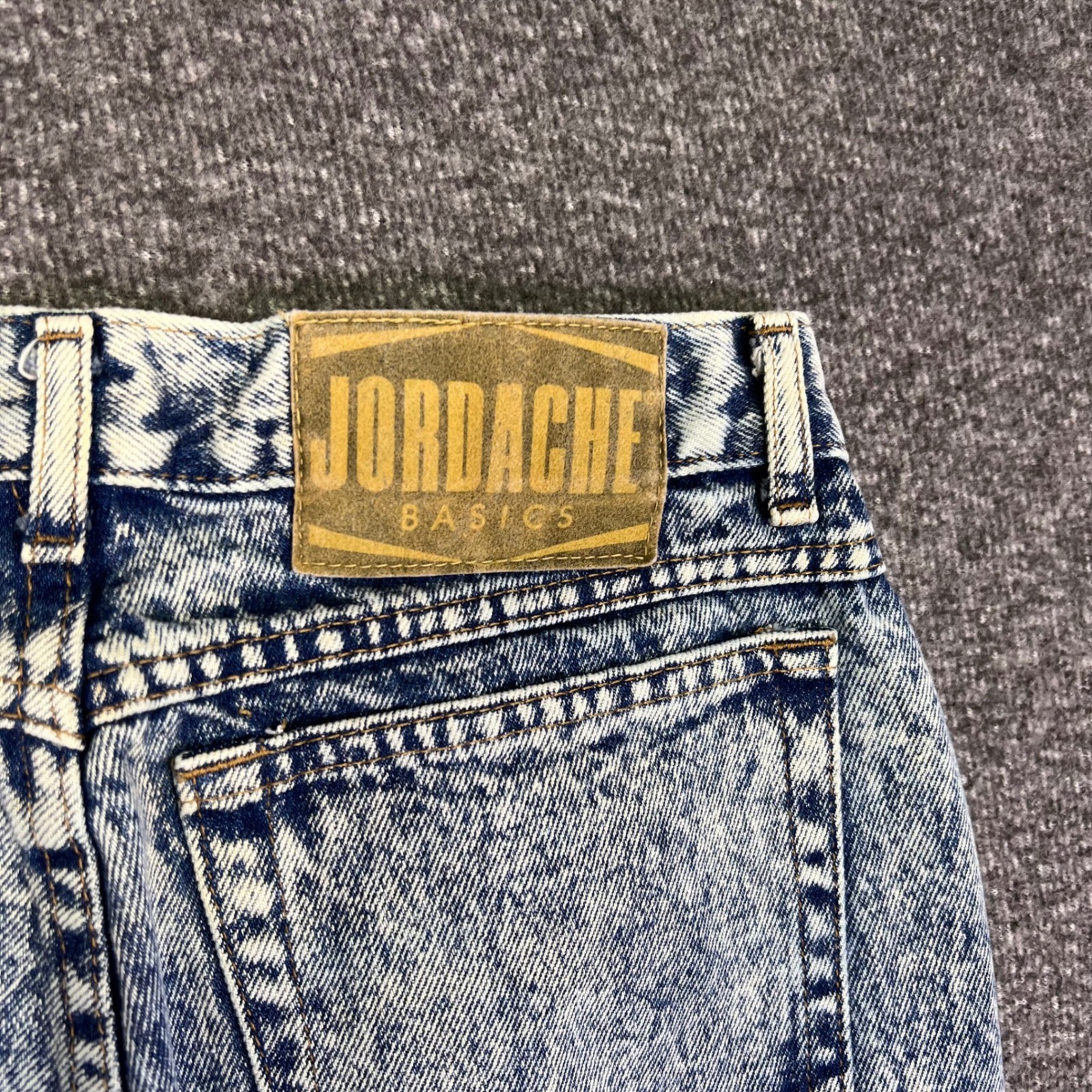 VTG 80s Jordache Jeans Womens 27×27 Acid Wash High Rise Ankle Zip Bows Western