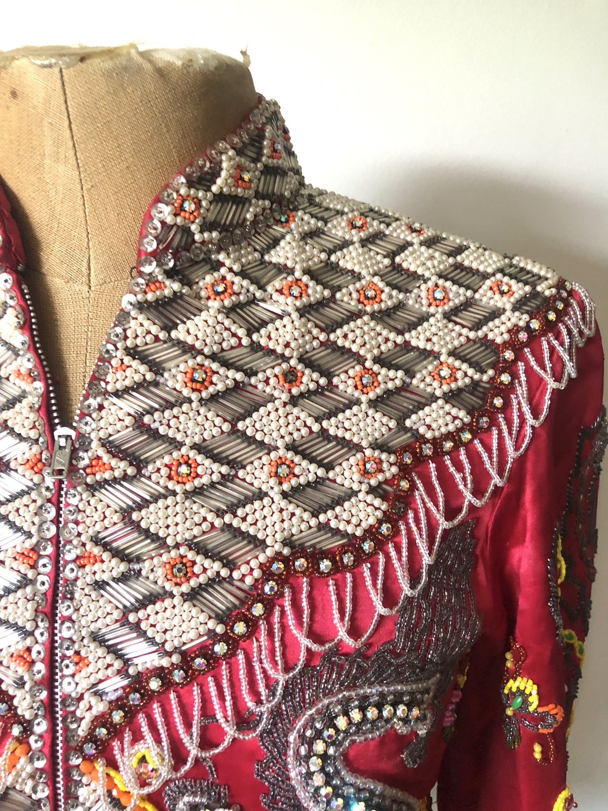1950’s Heavily Beaded Chinese Dragon & Phoenix Jacket