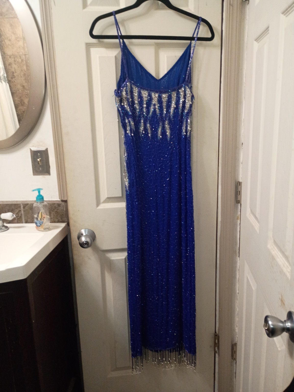 VTG 1980’s 1990’s S & N Fashions Silk Beaded and Sequin cocktail Dress Small