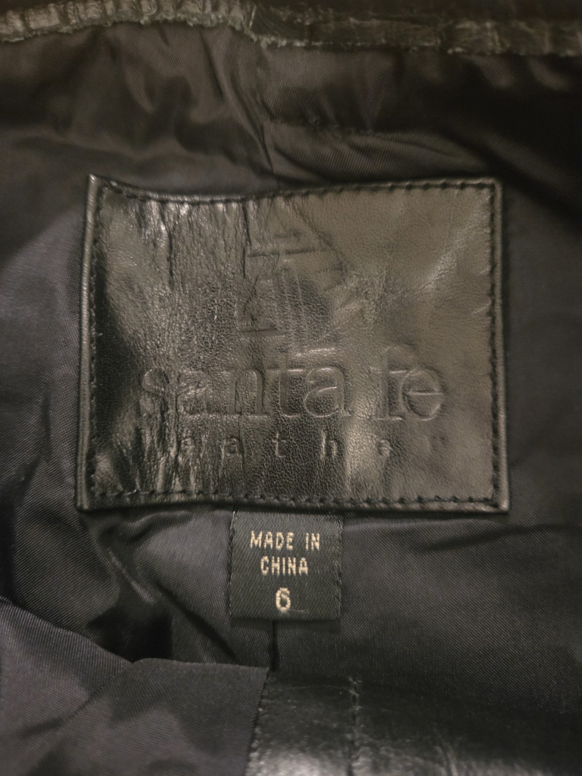 Women’s Vintage Santa Fe Co Lined Black Leather Pants 1970/80s Size 6 31″ Inseam