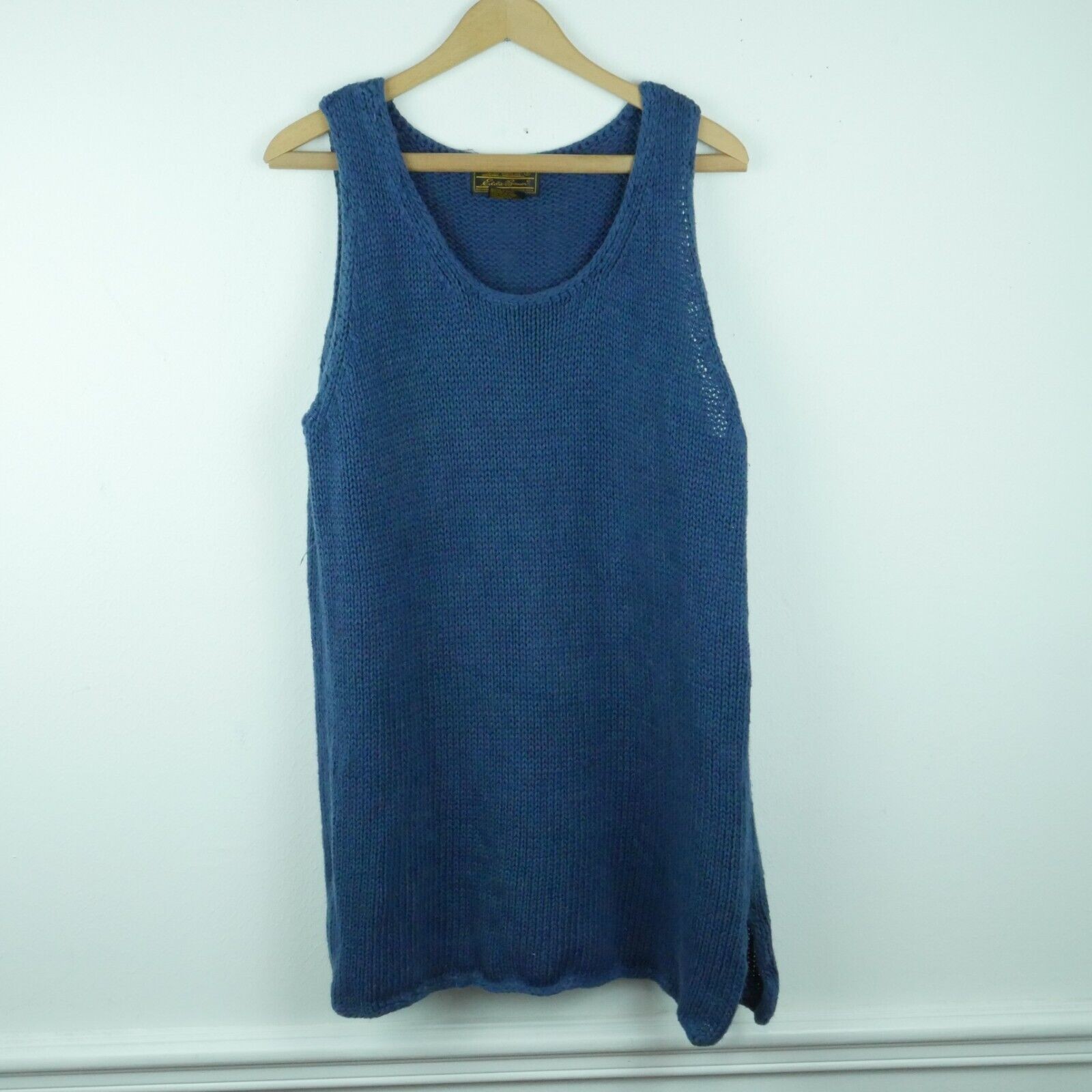 Vintage Eddie Bauer Linen Blend Tunic Large Knit Cottagecore Medieval Minimal