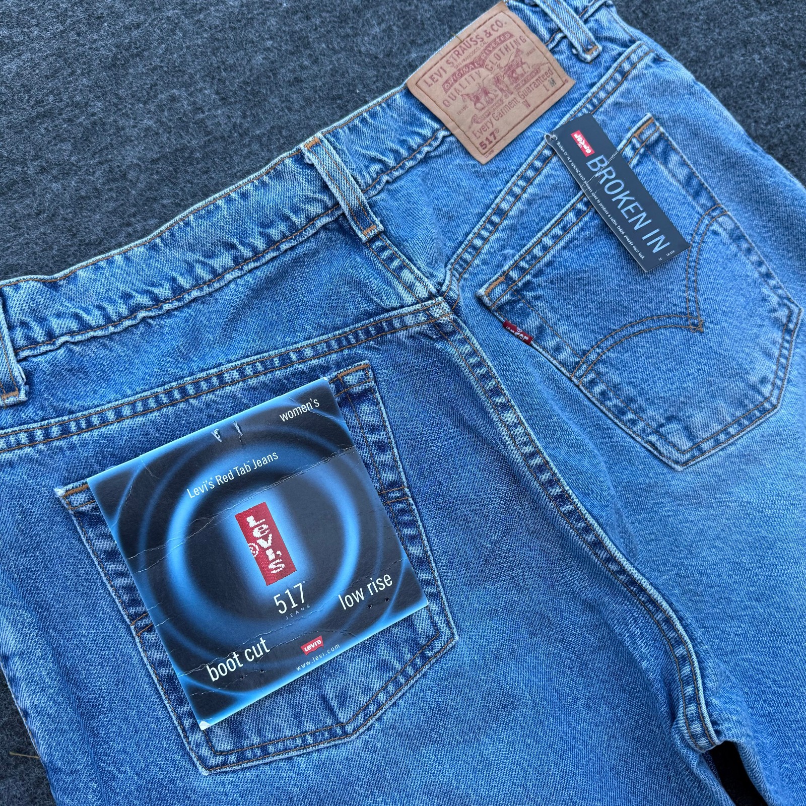 Levi’s 517 Boot Cut Jeans Y2K Mom Jeans , 16 Miss 34×32 Vintage Denim Deadstock