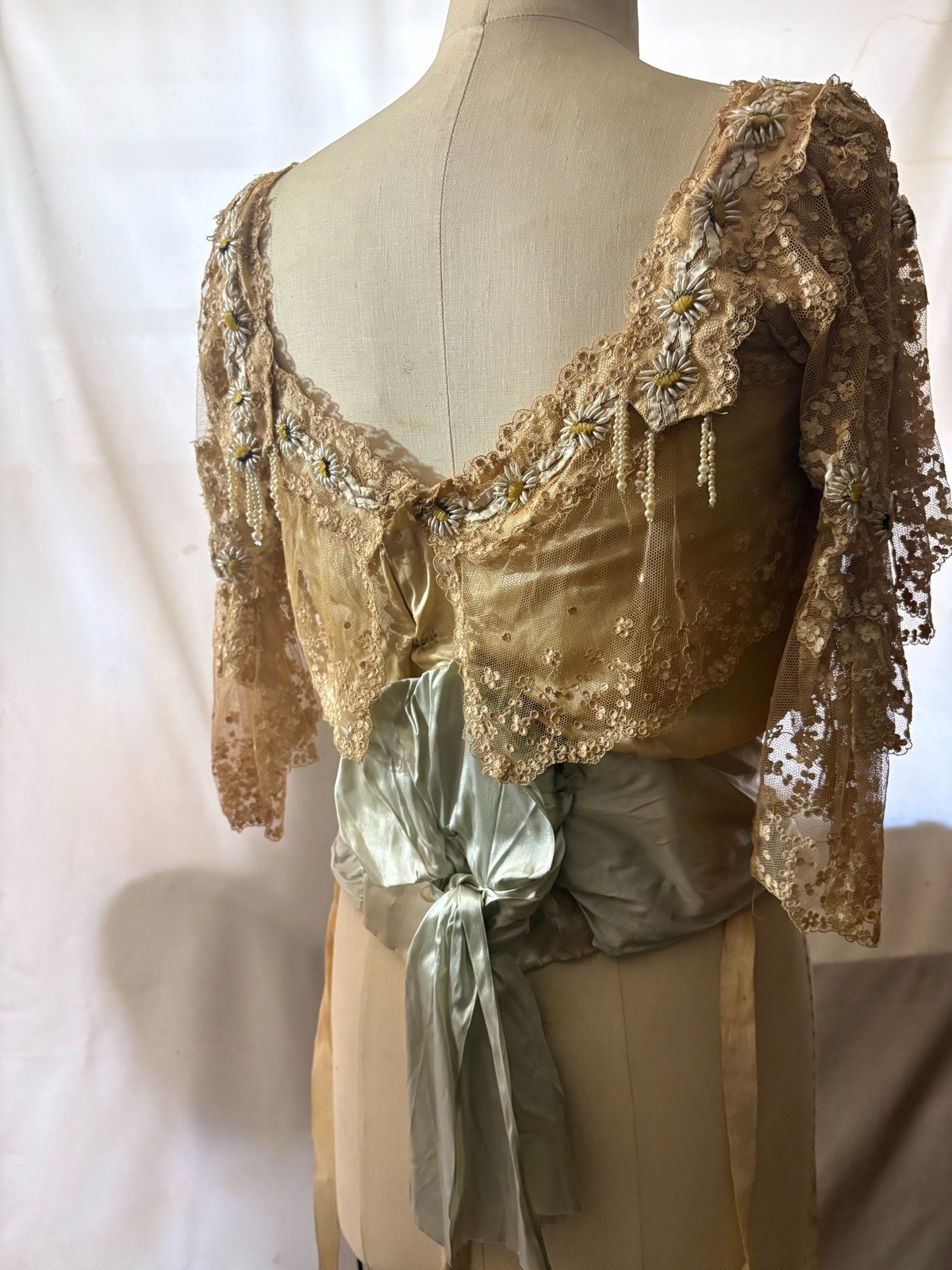 Antique dress bodice Edwardian 1900s Mrs. Donovan NYC – Couture