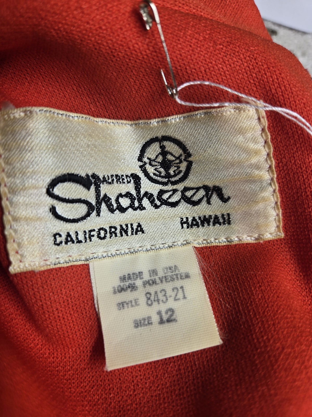 Vintage Alfred Shaheen Asian Inspired Hawaiian Maxi Aloha Dress w1256