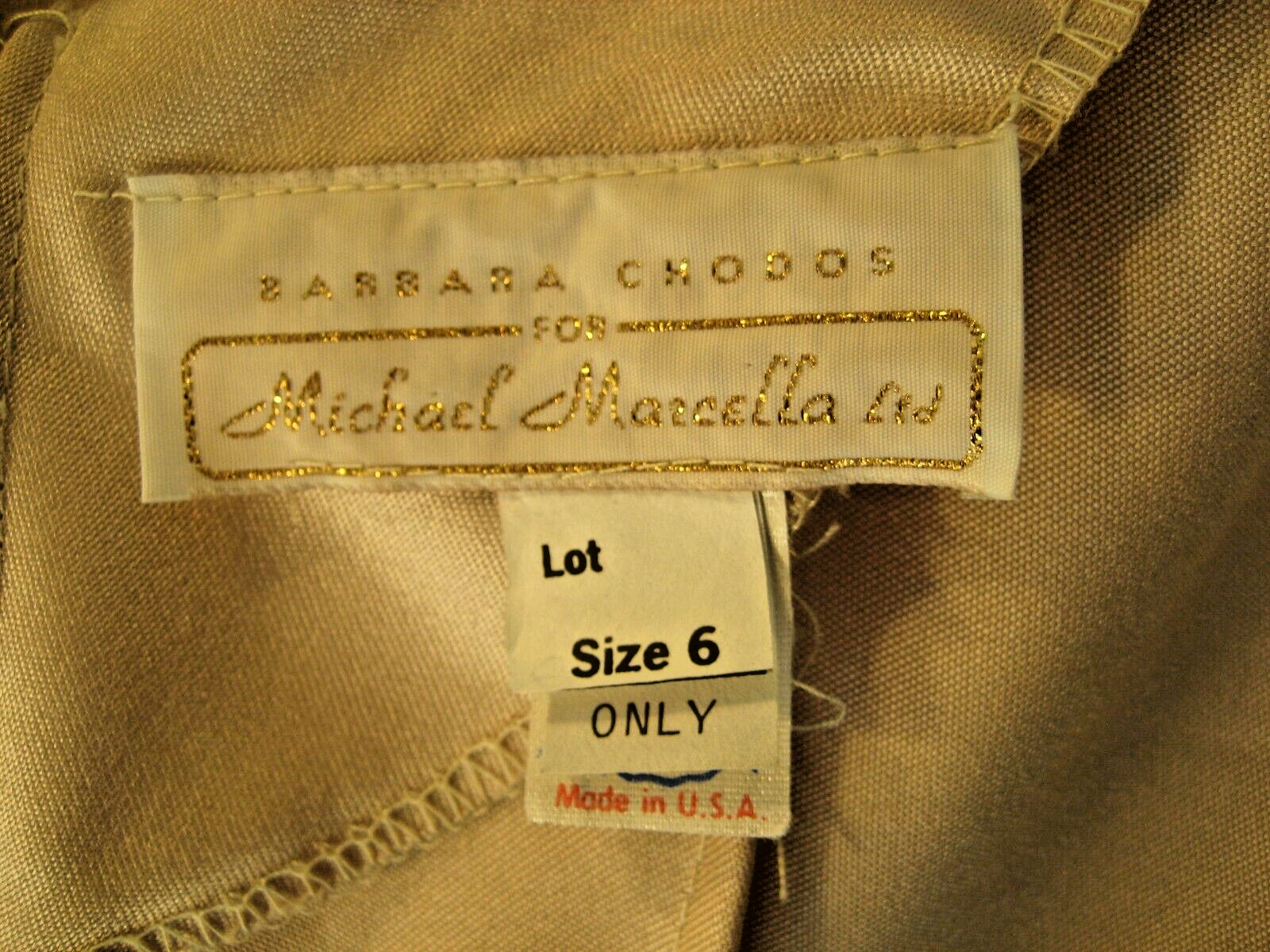 Vintage Barbara Chodos Michael Marcella Ltd Sz 6 Wedding, Mother of B/G EC