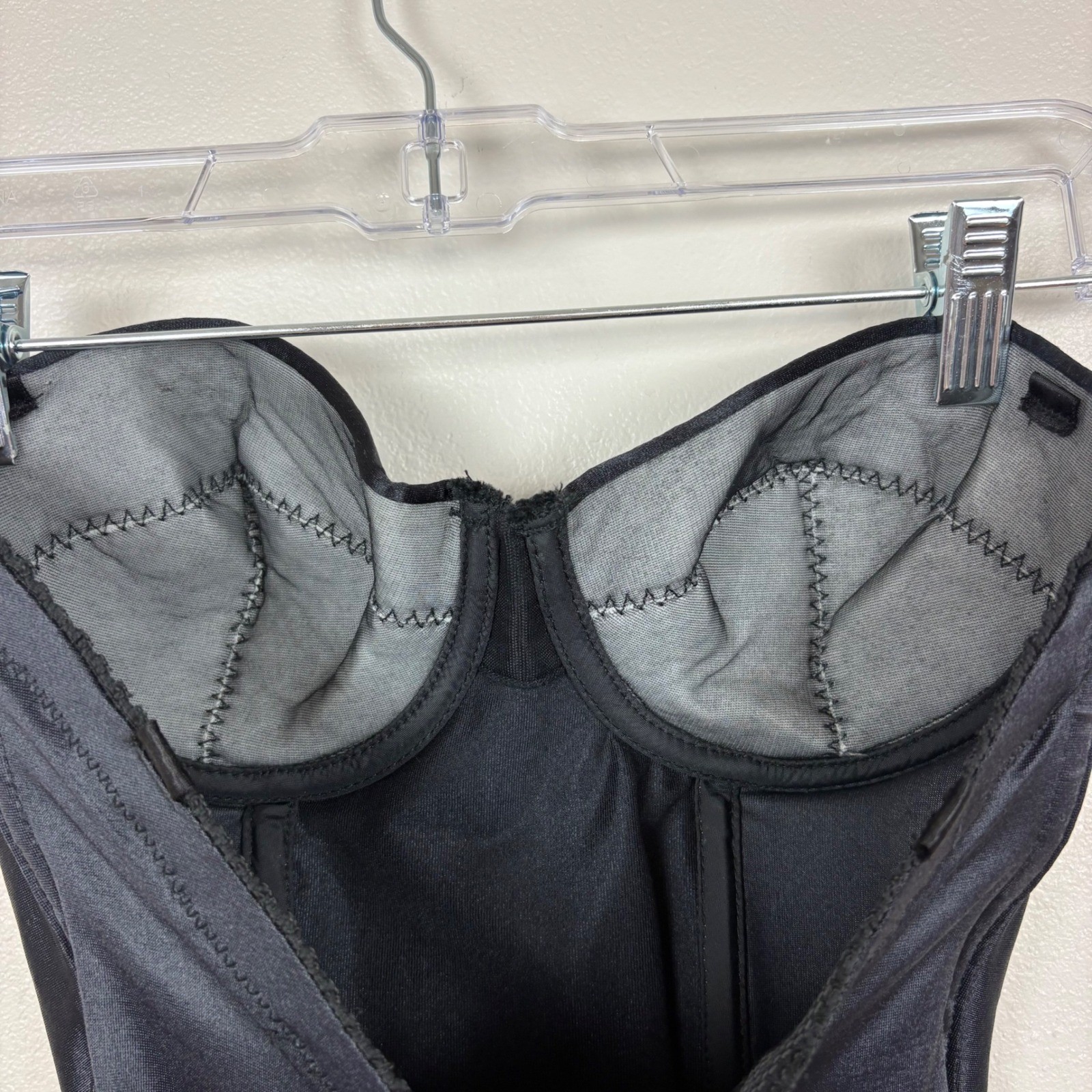 Partners Intimates Vtg Body Shaper Girdle Size 34B Black Lace Trim Strapless