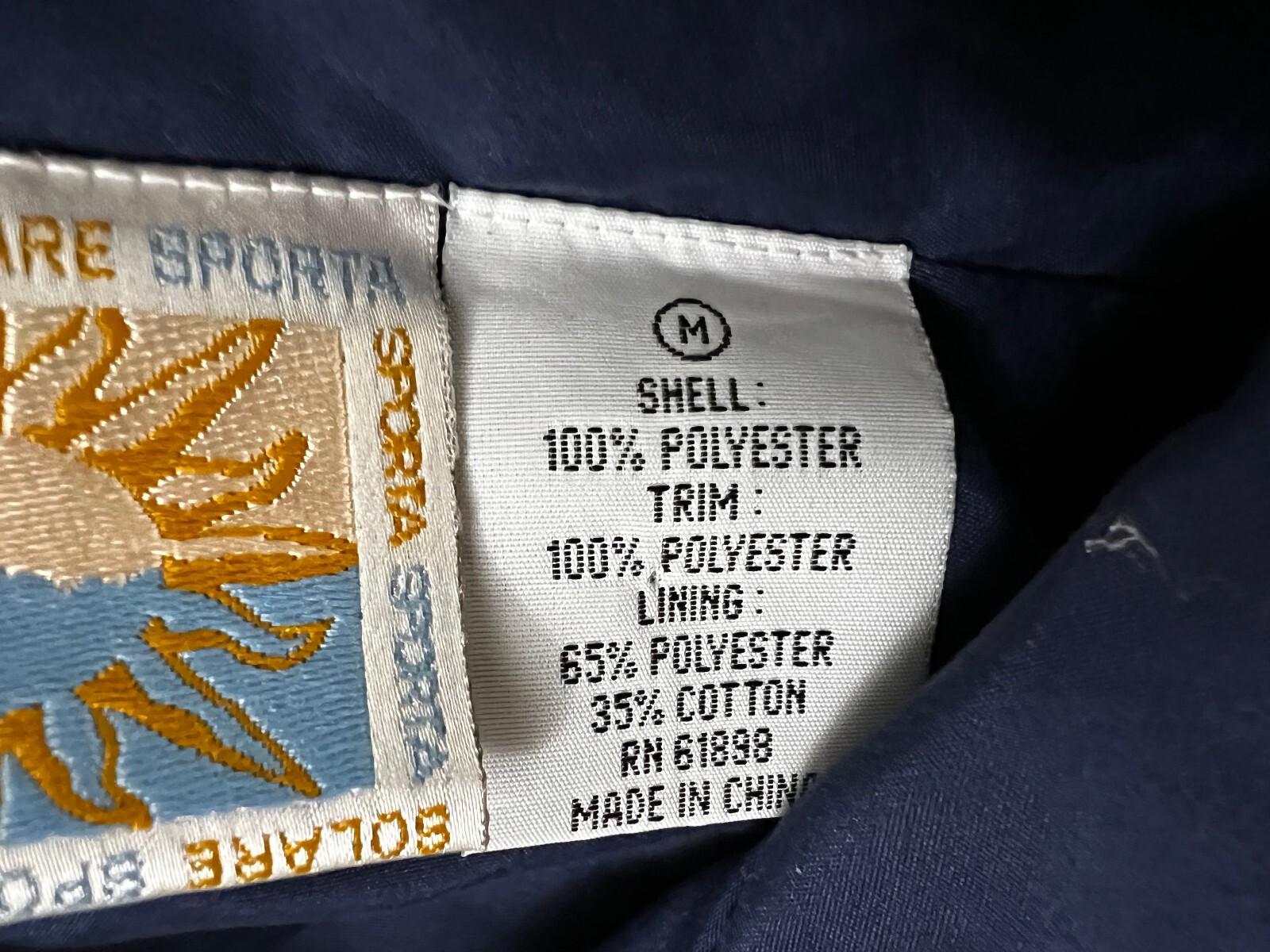 Vintage Solare Sporta Windbreaker Retro Track Jacket 80s 90s Grandma Granny Core