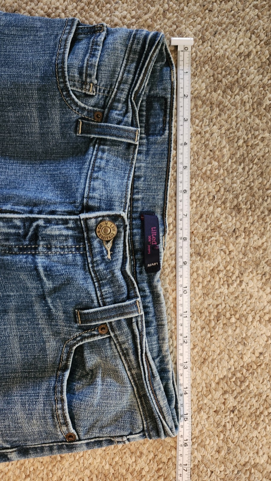 Levi’s Tilted 504 Jeans Vintage, Size 9 Medium, Long Fit Juniors