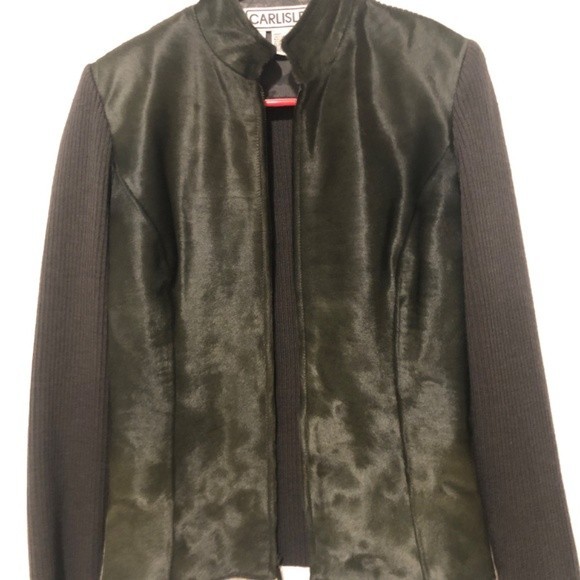 Vintage Carlisle Calf Hair Leather Suede and Virgin Wool Jacket